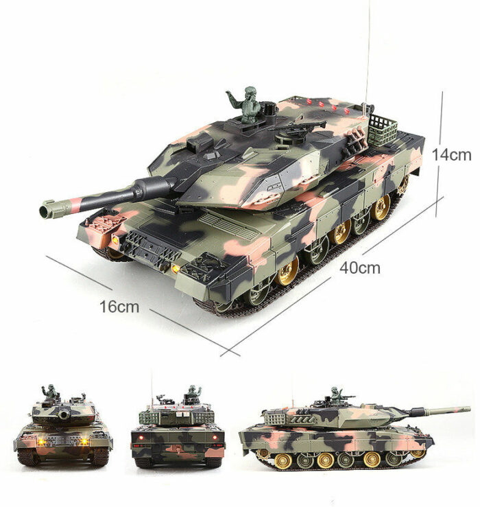 RC Panzer Deutscher Leopard A5 1:24 mit Schuss und Sound 809 mit IR-Battle - Image 12