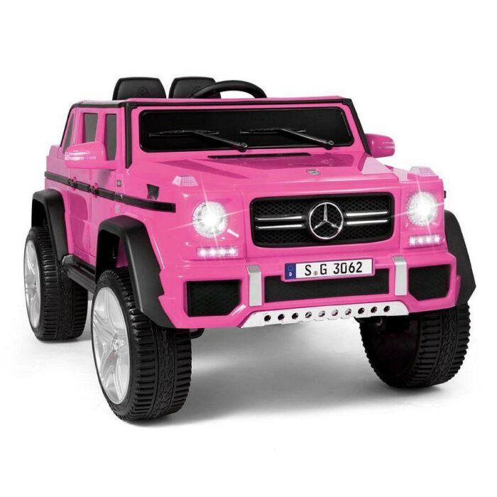 Kinderfahrzeug – Elektro Auto „Mercedes Maybach G650S“ – Lizenziert –4 Motoren - 2,4Ghz Fernsteuerung, MP3+Ledersitz+EVA - Pink - Image 7