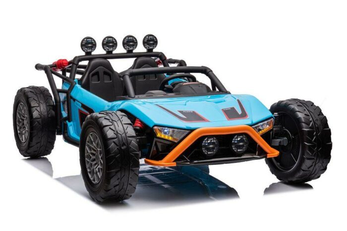 Elektro Kinderauto Buggy 168 - 24V Akku,2x 200W Motoren- 2,4Ghz +MP3 + Ledersitz + EVA - Grau - Image 9