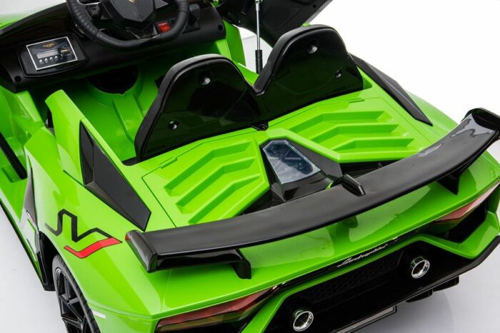 Kinderfahrzeug - Elektro Auto Lamborghini Aventador SVJ - lizenziert - 12V7AH, 2 Motoren- 2,4Ghz Fernsteuerung, MP3, Ledersitz+EVA - Schwarz - Image 13