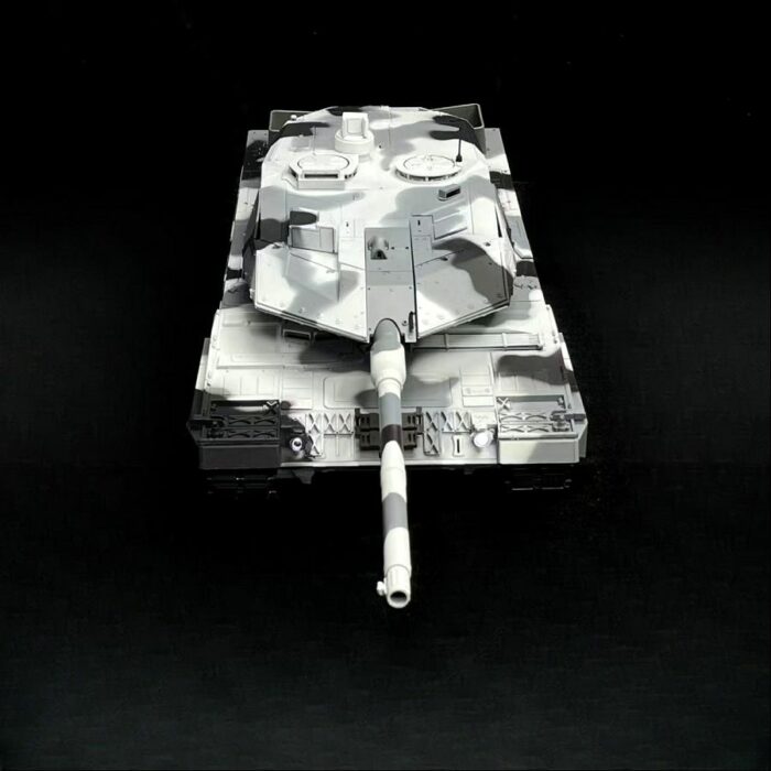 RC Panzer German Leopard 2A6 Schnee Tarnung Lackiert Heng Long 1:16 mit Stahlgetriebe -2,4Ghz V7.0 - Image 4