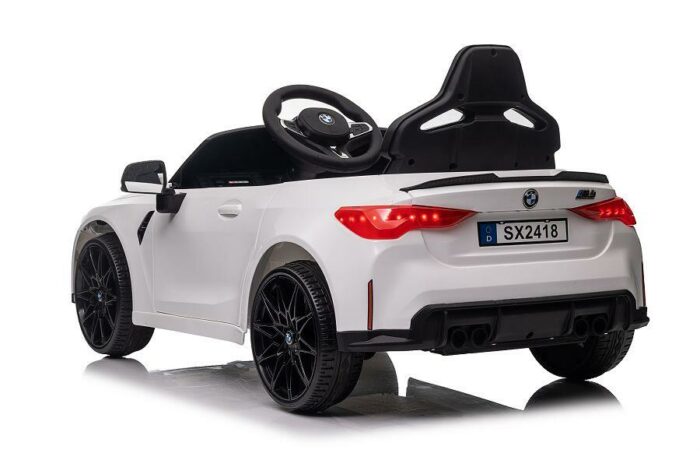 Kinderauto Elektrisch BMW M4 - lizenziert - 12V7A Akku, 2 Motoren- 2,4Ghz Fernsteuerung, MP3, Ledersitz+EVA - Weiss - Image 11