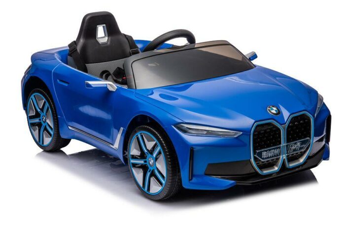 Elektro Kinderfahrzeug BMW i4 - lizenziert - 12V7A Akku, 4 Motoren- 2,4Ghz Fernsteuerung, MP3, Ledersitz+EVA - Blau - Image 29