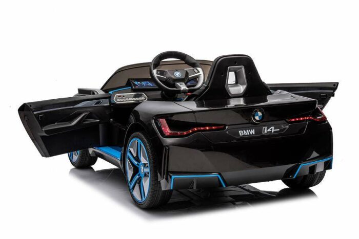 Elektro Kinderfahrzeug BMW i4 - lizenziert - 12V7A Akku, 4 Motoren- 2,4Ghz Fernsteuerung, MP3, Ledersitz+EVA - Blau - Image 9