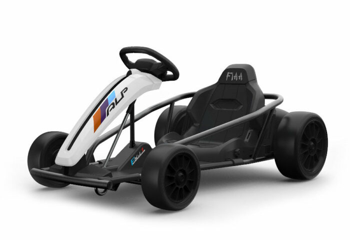 Kinder Elektroauto e-Gokart mit 24V und Driftfunktion + 2x 12V9AH Akku und 2 Motoren- Weiss