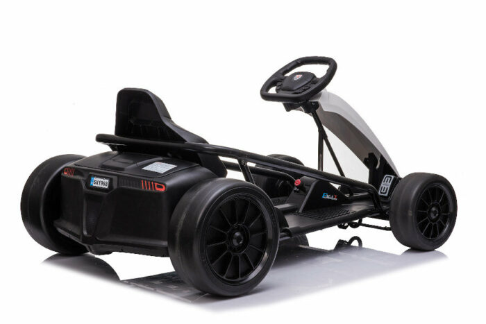 Kinder Elektroauto e-Gokart mit 24V und Driftfunktion + 2x 12V9AH Akku und 2 Motoren- Weiss - Image 3