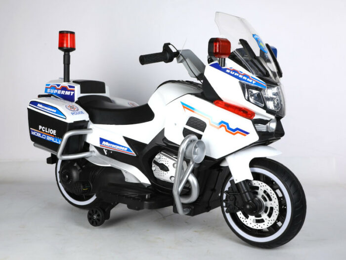 Elektro Kindermotorrad Polizei 011- 12V7A Akku - mit Stützräder