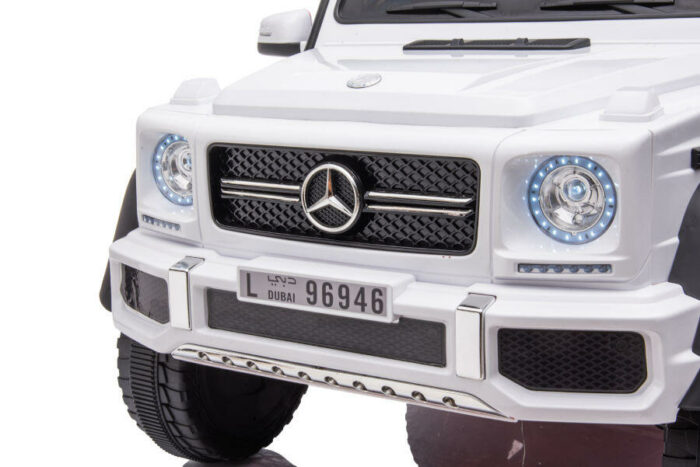 Kinderfahrzeug - Elektro Auto Mercedes G63 AMG 6x6 - lizenziert - 12V7AH Akku + 2,4Ghz+Ledersitz+EVA-Schwarz - Weiss - Image 15