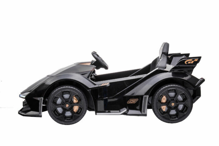 Kinderfahrzeug - Elektro Auto Lamborghini V12 Vision Gran Turismo - lizenziert - 12V7AH, 2 Motoren- 2,4Ghz Fernsteuerung, MP3, Ledersitz+EVA - Schwarz - Image 7