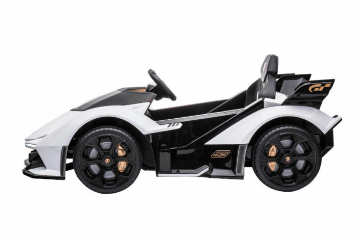 Kinderfahrzeug - Elektro Auto Lamborghini V12 Vision Gran Turismo - lizenziert - 12V7AH, 2 Motoren- 2,4Ghz Fernsteuerung, MP3, Ledersitz+EVA - Schwarz - Image 6