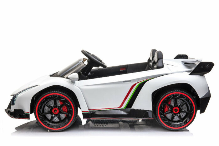 Kinderfahrzeug - Elektro Auto Lamborghini Veneno - lizenziert - 12V10AH, 4 Motoren- 2,4Ghz Fernsteuerung, MP3, Ledersitz+EVA+Allrad+2 Sitzer - Weiss - Image 6