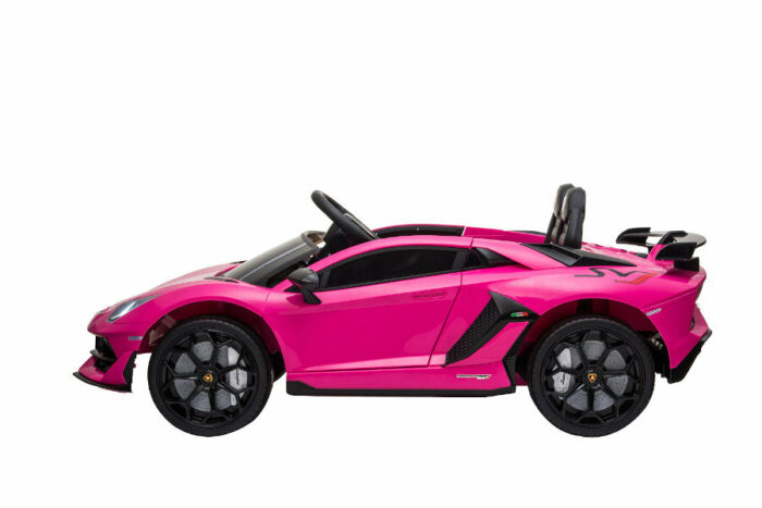 Kinderfahrzeug - Elektro Auto Lamborghini Aventador SVJ - lizenziert - 12V7AH, 2 Motoren- 2,4Ghz Fernsteuerung, MP3, Ledersitz+EVA - Schwarz - Image 7