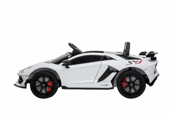 Kinderfahrzeug - Elektro Auto Lamborghini Aventador SVJ - lizenziert - 12V7AH, 2 Motoren- 2,4Ghz Fernsteuerung, MP3, Ledersitz+EVA - Schwarz - Image 9