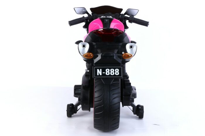 Elektro Kindermotorrad 888 - 12V 4,5A Akku - mit Stützräder, Musik und Lichter -Pink - Image 7