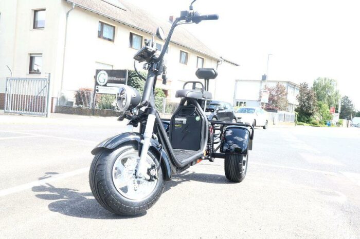 E-Scooter mit Straßenzulassung EU - drei Räder Trike 35km/120km Reichweite, 60V | 2000W | 20AH Akku CP3.1 Silber - Image 2