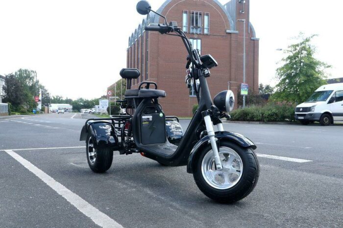 E-Scooter mit Straßenzulassung EU - drei Räder Trike 35km/120km Reichweite, 60V | 2000W | 20AH Akku CP3.1 Silber - Image 3