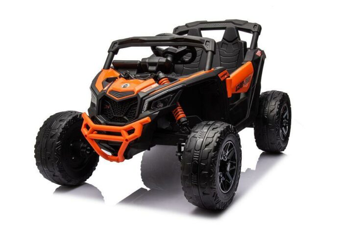 Kinderfahrzeug - Elektro Auto Can Am Maverick UTV - 24V Akku,2x200W Motoren- 2,4Ghz, Ledersitz+EVA - Orange - Image 22