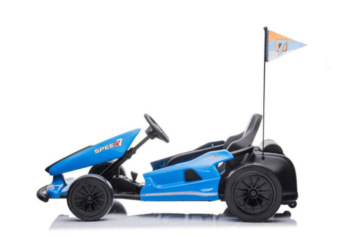 Kinder Elektroauto e-Gokart mit 24V und Driftfunktion + 24V7A Akku und 2 Motoren -Blau - Image 3