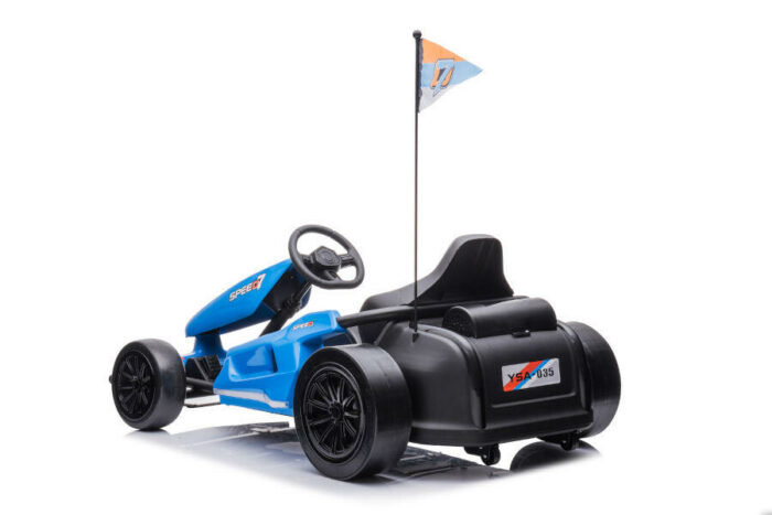 Kinder Elektroauto e-Gokart mit 24V und Driftfunktion + 24V7A Akku und 2 Motoren -Blau - Image 9