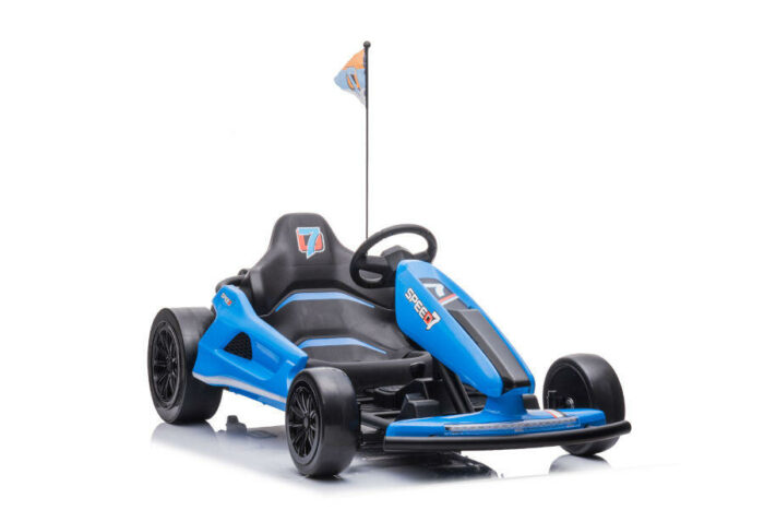 Kinder Elektroauto e-Gokart mit 24V und Driftfunktion + 24V7A Akku und 2 Motoren -Blau - Image 4