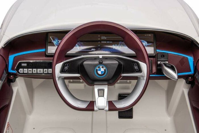 Elektro Kinderfahrzeug BMW i4 - lizenziert - 12V7A Akku, 4 Motoren- 2,4Ghz Fernsteuerung, MP3, Ledersitz+EVA - Blau - Image 6