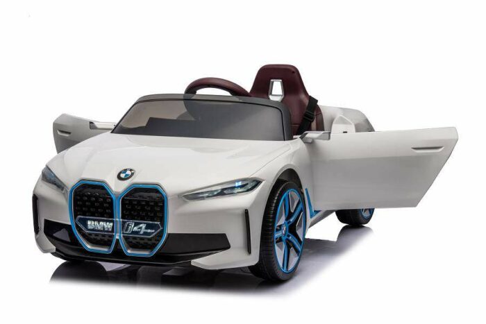 Elektro Kinderfahrzeug BMW i4 - lizenziert - 12V7A Akku, 4 Motoren- 2,4Ghz Fernsteuerung, MP3, Ledersitz+EVA - Blau - Image 10