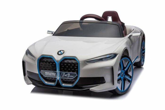 Elektro Kinderfahrzeug BMW i4 - lizenziert - 12V7A Akku, 4 Motoren- 2,4Ghz Fernsteuerung, MP3, Ledersitz+EVA - Blau - Image 16