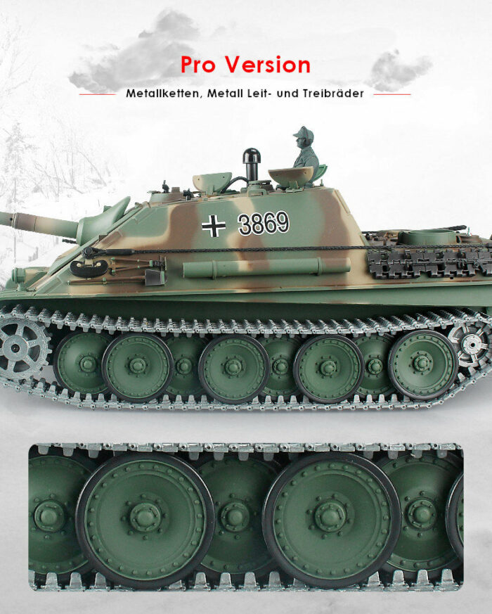 RC Panzer Jagdpanther Heng Long 1:16 mit Rauch&Sound und Stahlgetriebe - V7.0 - 2,4Ghz - PRO - Image 14