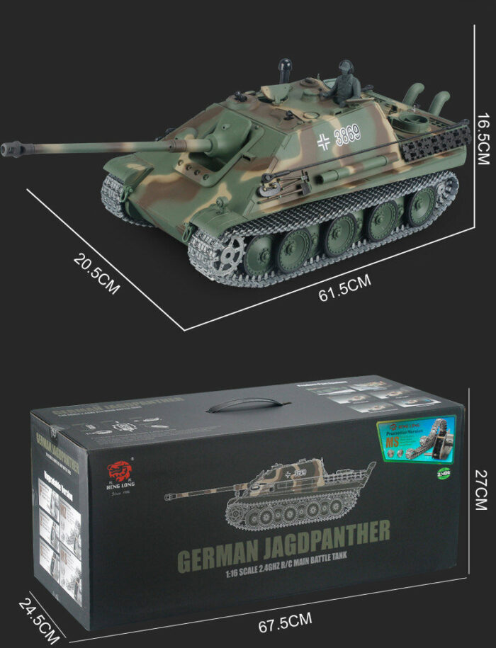 RC Panzer Jagdpanther Heng Long 1:16 mit Rauch&Sound und Stahlgetriebe - V7.0 - 2,4Ghz - PRO - Image 8