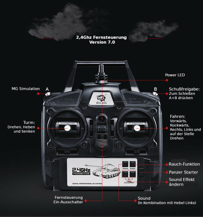 RC Panzer Russicher KV-2 Heng Long 1:16 mit R&S, Metallgetriebe (Stahl) und Metallketten -2,4Ghz -V 7.0 - PRO mit RRZ - Image 7
