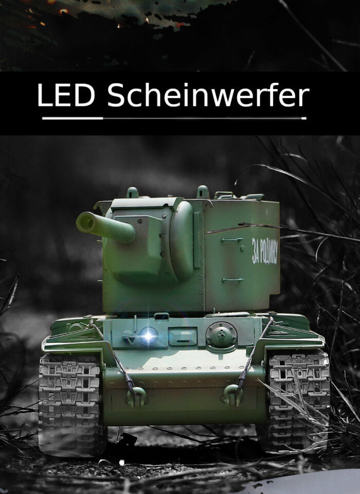 RC Panzer Russicher KV-2 Heng Long 1:16 mit R&S, Metallgetriebe (Stahl) und Metallketten -2,4Ghz -V 7.0 - PRO mit RRZ - Image 12