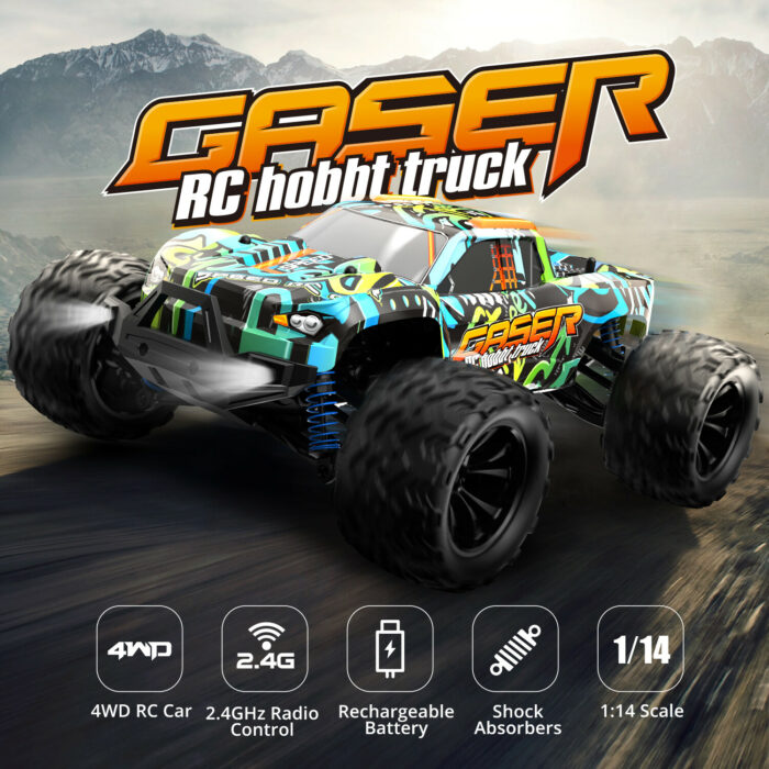 RC Elektro Monster Truck 1:14 mit 2,4Ghz, 40 km/h, Allradantrieb - LiIon - Gaser 900 - Image 5