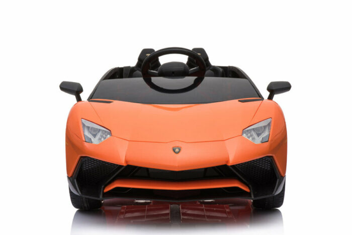 Kinderfahrzeug - Elektro Auto Lamborghini Aventador SV - lizenziert - 12V7AH, 2 Motoren- 2,4Ghz Fernsteuerung, MP3, Ledersitz+EVA - Orange - Image 5