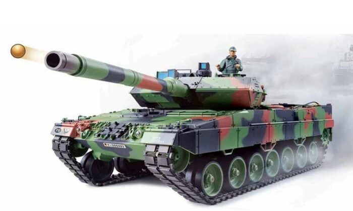 RC Panzer German Leopard 2A6 Heng Long 1:16 mit Rauch&Sound und Metallgetriebe (Stahl) -2