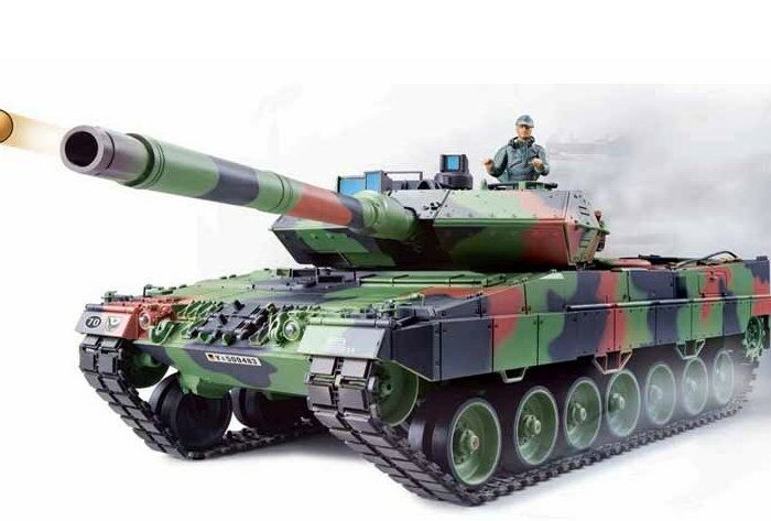 RC Panzer German Leopard 2A6 Heng Long 1:16 mit Rauch&Sound und Metallgetriebe (Stahl) -2