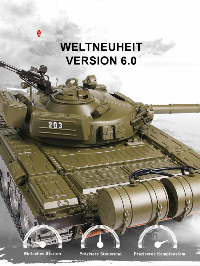 RC Panzer Russicher T-72 Heng Long 1:16 mit Rauch&Sound und Stahlgetriebe -2,4Ghz V 7.0 ERA - PRO - Image 7