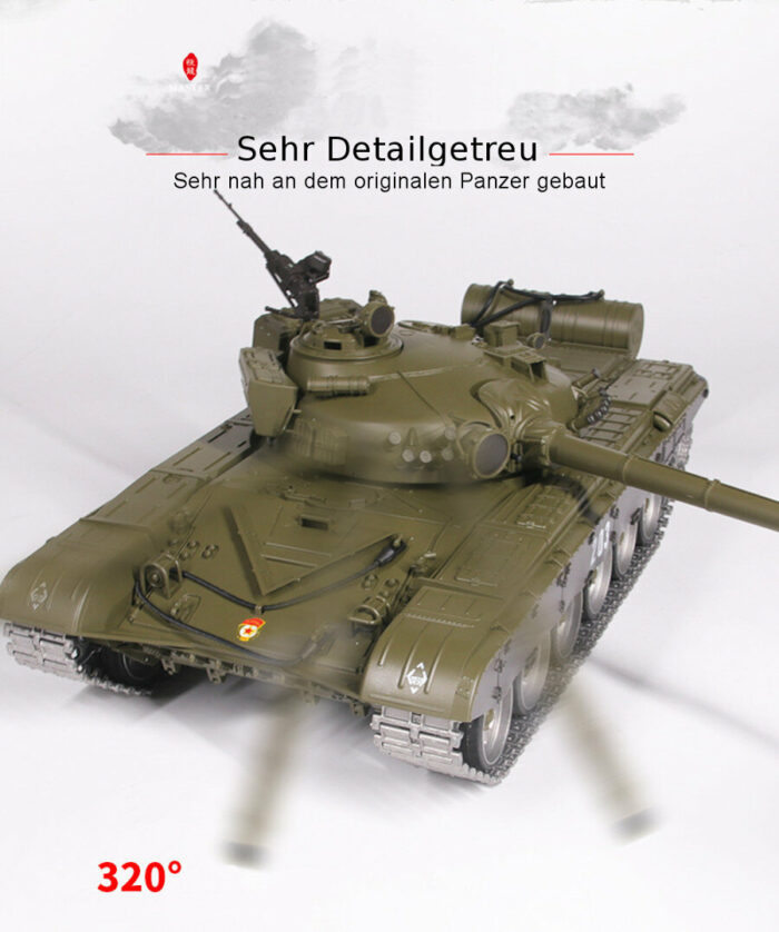 RC Panzer Russicher T-72 Heng Long 1:16 mit Rauch&Sound und Stahlgetriebe -2,4Ghz V 7.0 ERA - PRO - Image 10