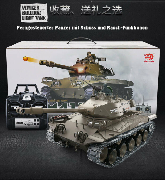 RC Panzer M41 A3 WALKER BULLDOG Heng Long 1:16 mit R&S, Metallgetriebe und Metallketten -2,4Ghz V7.0 -PRO - Image 14