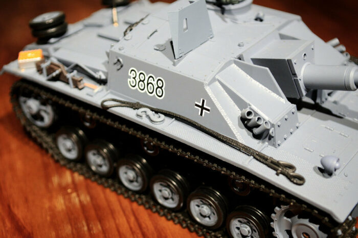 RC Panzer Sturmgeschütz III - Stug 3 Heng Long 1:16 Grau, Rauch&Sound, Metallgetriebe und 2,4Ghz -V7.0 - Image 5