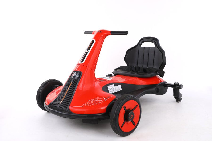 driftcar-cart-8108-rot-3 Kinder Elektroauto "Drift-Cart" mit 12V - 2x45W Motoren mit Musik – Bild 3