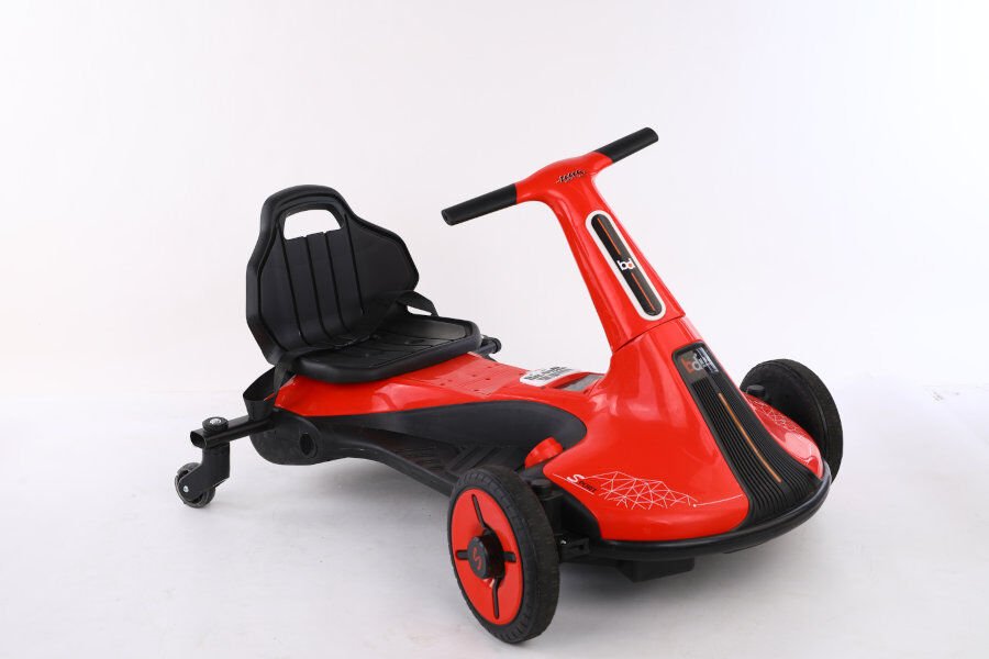 driftcar-cart-8108-rot-5 Kinder Elektroauto "Drift-Cart" mit 12V - 2x45W Motoren mit Musik – Bild 7