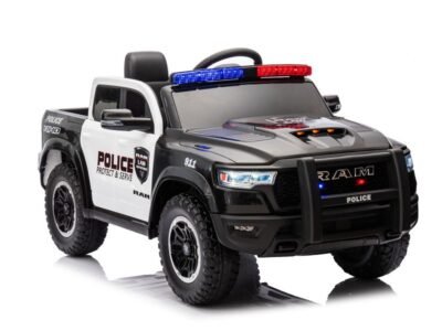 Elektro Kinderauto Polizei Dodge RAM 1500 RHO Mit Lederitz und EVA Reifen