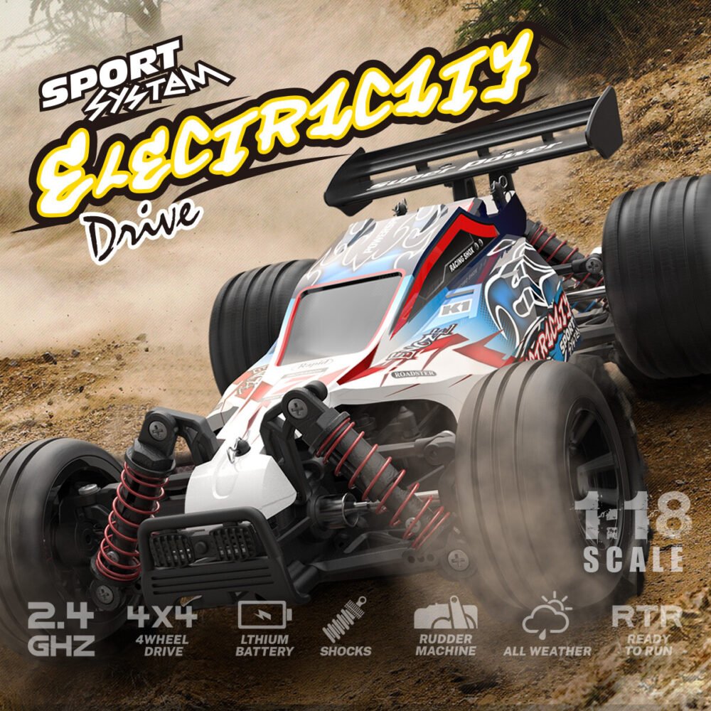 RC Elektro Buggy 1:18 mit 2,4Ghz, 40 km/h, Allradantrieb - LiIon - "Electricity 306E" – Bild 5