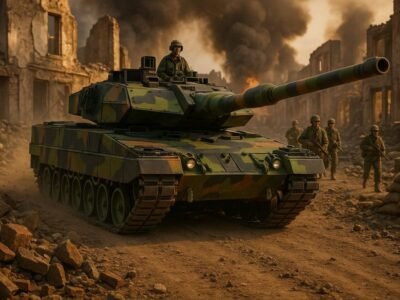 RC Panzer "German Leopard 2A6" Heng Long 1:16 mit Rauch&Sound und Metallgetriebe (Stahl) -2